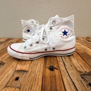 Converse Chuck Taylor All Star High Top White Canvas Sneakers Men's 5.5 W 7.5
